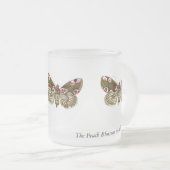 Thyatira batis - de peach Blossom Moth Matglas Koffiemok (Voorkant rechts)