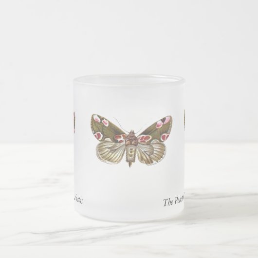 Thyatira batis - de peach Blossom Moth Matglas Koffiemok (Center)