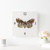 Thyatira batis - de peach Blossom Moth Vierkante Klok (Huis)