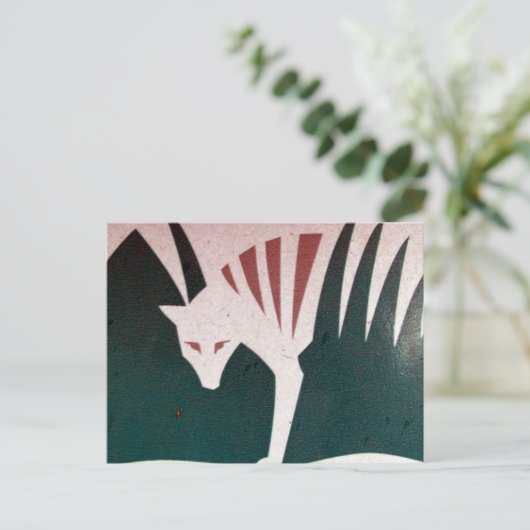 thylacine briefkaart (Staand voorkant)