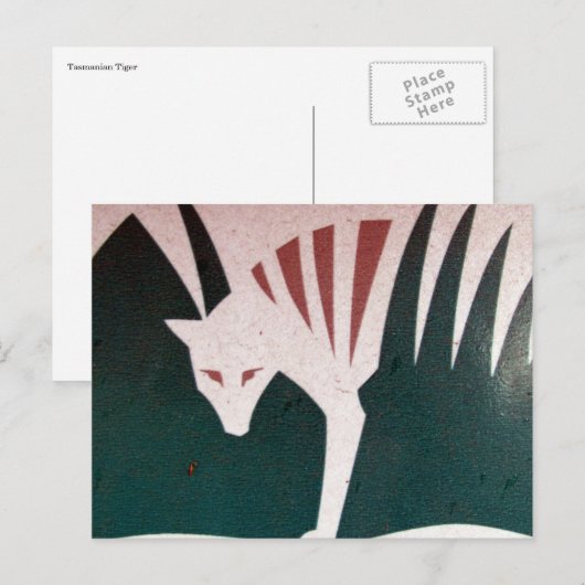 thylacine briefkaart (Voorkant / Achterkant)