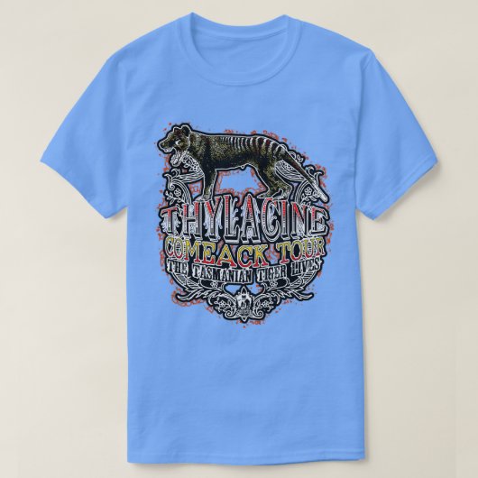 Thylacine de bedreigde tijger van de Tasmaanse lev T-shirt (Design voorkant)