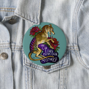 Thylacine kunnen we leren ronde button 4,0 cm