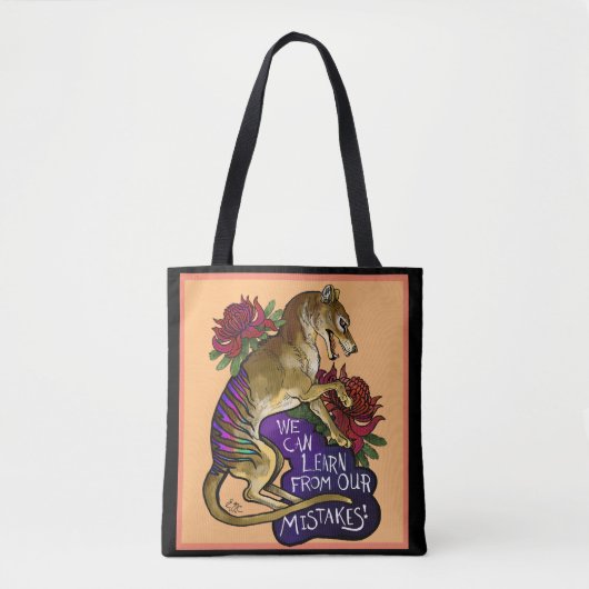 Thylacine kunnen we leren tote bag (Voorkant)