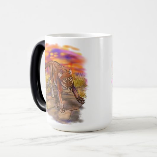 Thylacine Magische Mok (Voorkant links)