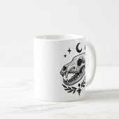 Thylacine Skull – Dotwork Tattoo-geïnspireerd ontw Koffiemok (Voorkant rechts)