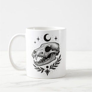 Thylacine Skull – Dotwork Tattoo-geïnspireerd ontw Koffiemok