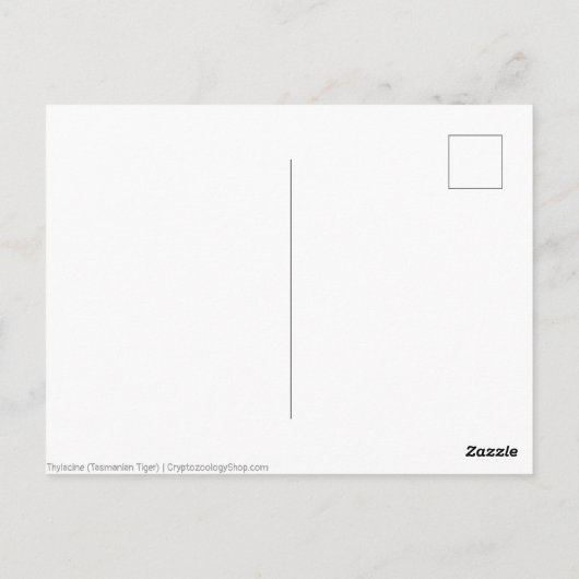 Thylacine (Tasmaanse tijger) Briefkaart (Achterkant)
