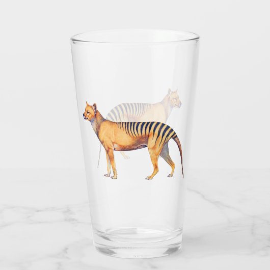 Thylacine (Tasmaanse tijger) Glas (Achterkant)