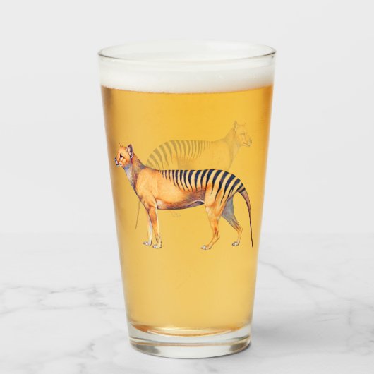 Thylacine (Tasmaanse tijger) Glas (Voorkant gevuld)