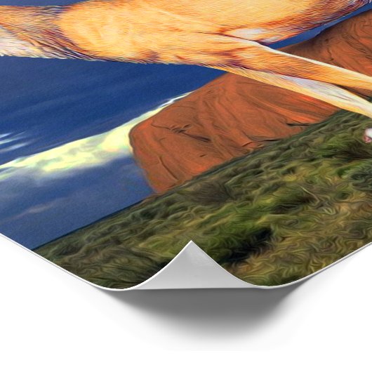 Thylacine (Tasmaanse tijger) Poster (Hoek)