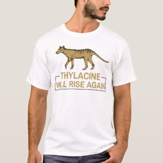 Thylacine zal opnieuw verrijzen uitgestorven Tasma T-shirt