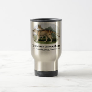 Thylacinus cynocephalus (Tasmaanse tijger of wolf) Reisbeker