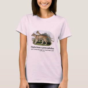 Thylacinus cynocephalus (Tasmaanse tijger of wolf) T-shirt
