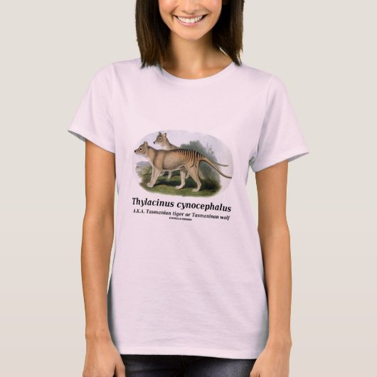 Thylacinus cynocephalus (Tasmaanse tijger of wolf) T-shirt (Voorkant)