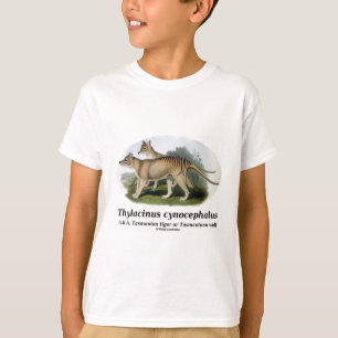 Thylacinus cynocephalus (Tasmaanse tijger of wolf) T-shirt