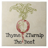 Thyme 2Turnip de bietkeramische Tegel Tegeltje (Voorkant)
