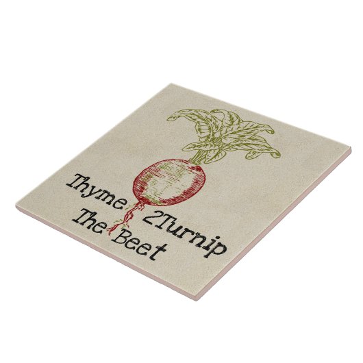 Thyme 2Turnip de bietkeramische Tegel Tegeltje (Zijkant)