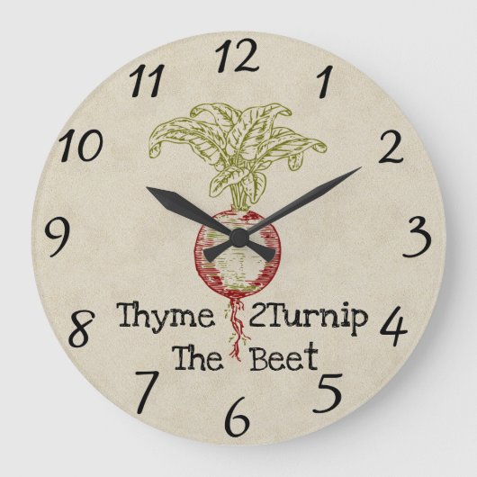 Thyme 2Turnip de muur van het Beet Klok (Voorkant)