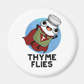 Thyme Flies Funny Herb Pun Magneet (Voorkant)
