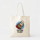 Thyme Flies Funny Herb Pun Tote Bag (Voorkant)