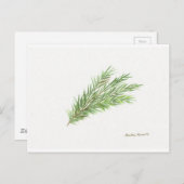Thyme herb botanische plant waterverf Kitchen Briefkaart (Voorkant / Achterkant)