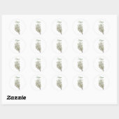 Thyme Herb Greenery Kitchen Culinaire Groen Plant Ronde Sticker (Vel)
