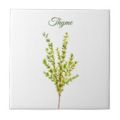 Thyme Herb Greenery Kitchen Culinaire Groen Plant Tegeltje (Voorkant)