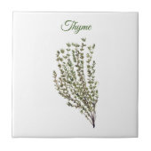 Thyme Herb Greenery Kitchen Culinaire Groen Plant Tegeltje (Voorkant)