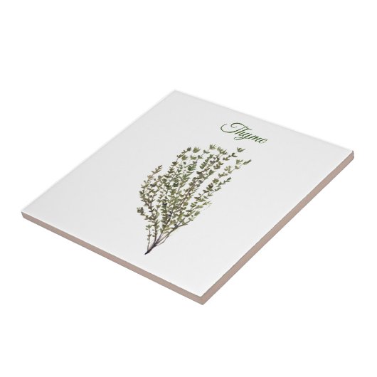 Thyme Herb Greenery Kitchen Culinaire Groen Plant Tegeltje (Zijkant)