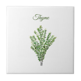 Thyme Herb Greenery Kitchen Culinaire Groen Plant Tegeltje