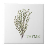Thyme Herb Greenery Kitchen Culinaire Groen Plant Tegeltje (Voorkant)