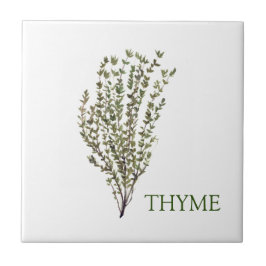 Thyme Herb Greenery Kitchen Culinaire Groen Plant Tegeltje