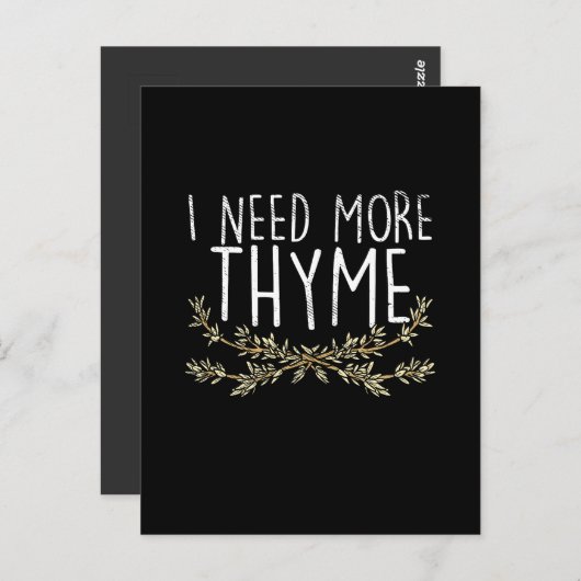 Thyme Herb Plant Briefkaart (Voorkant / Achterkant)