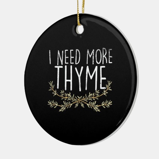 Thyme Herb Plant Keramisch Ornament (Links)