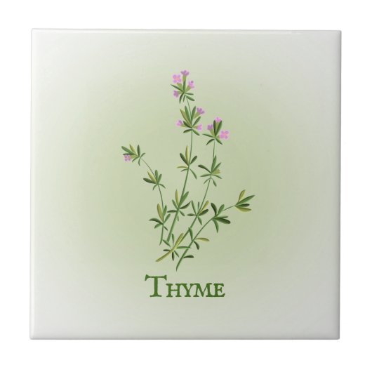 Thyme Herbal Design Ceramic Tegel Tegeltje (Voorkant)