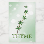 Thyme Herbs Label Voedselcontainer Etiket (Enkel label)