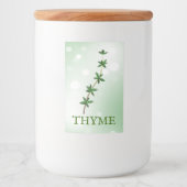 Thyme Herbs Label Voedselcontainer Etiket (Voorkant)