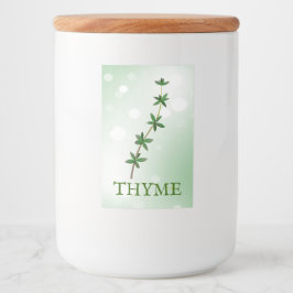 Thyme Herbs Label Voedselcontainer Etiket
