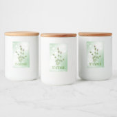Thyme Herbs Label Voedselcontainer Etiket (Flessen)