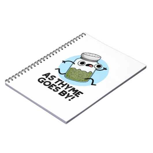 Thyme komt van Funny Herb Spice Pun Notitieboek (Linkerzijde)