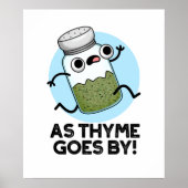 Thyme komt van Funny Herb Spice Pun Poster (Voorkant)