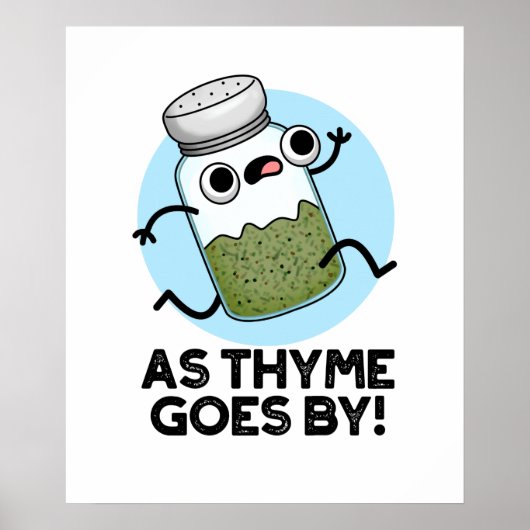 Thyme komt van Funny Herb Spice Pun Poster (Voorkant)
