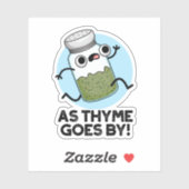 Thyme komt van Funny Herb Spice Pun Sticker (Vel)