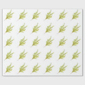 Thyme kruiden Botanische kruidachtige Waterverf Ru Cadeaupapier (Vlak)