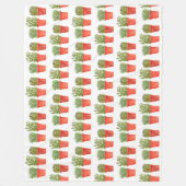Thyme kruiden Botanische Sage Rosemary Green Patte Fleece Deken (Voorkant)
