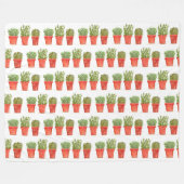 Thyme kruiden Botanische Sage Rosemary Green Patte Fleece Deken (Voorkant (Horizontaal))