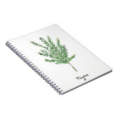 Thyme kruiden groene botanische  tuinbouwplant notitieboek (Rechterzijde)