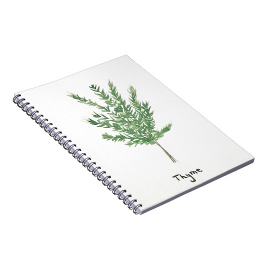Thyme kruiden groene botanische  tuinbouwplant notitieboek (Rechterzijde)