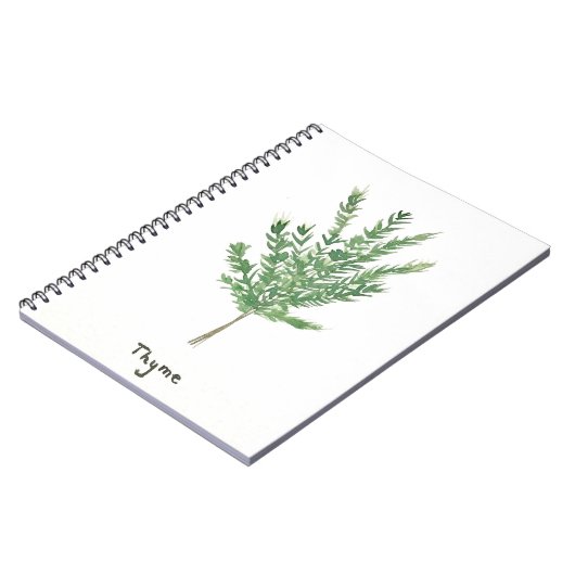 Thyme kruiden groene botanische  tuinbouwplant notitieboek (Linkerzijde)